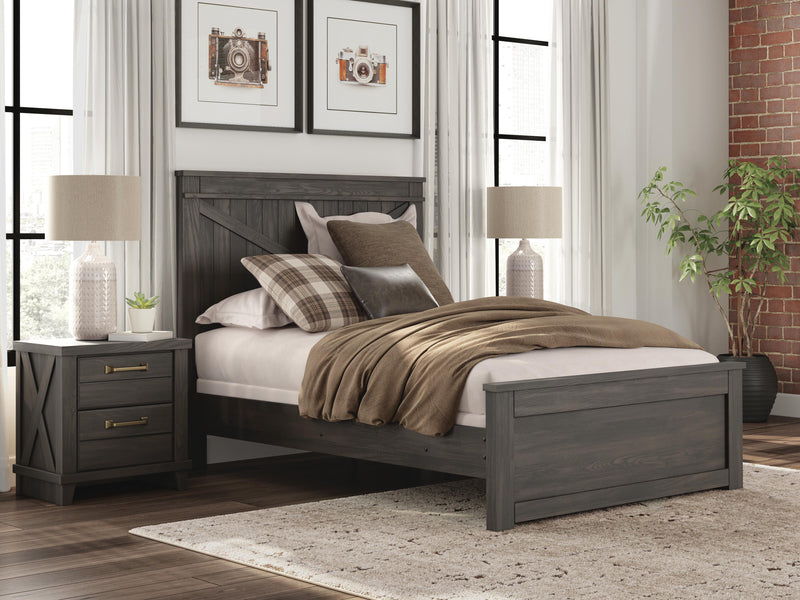 Vonitta Bay Dark Brown Full Panel Bed - PCB2648B3
