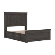 Vonitta Bay Dark Brown Full Panel Bed with 2 Sided Storage - PCB2648B18