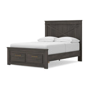 Vonitta Bay Dark Brown Full Panel Platform Storage Bed - PCB2648B9