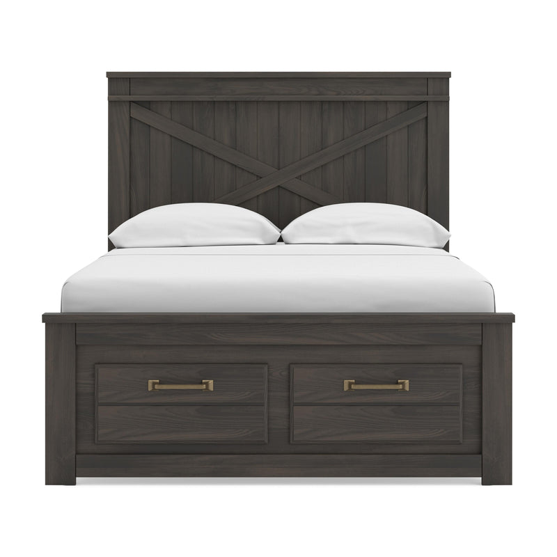 Vonitta Bay Dark Brown Full Panel Platform Storage Bed - PCB2648B9