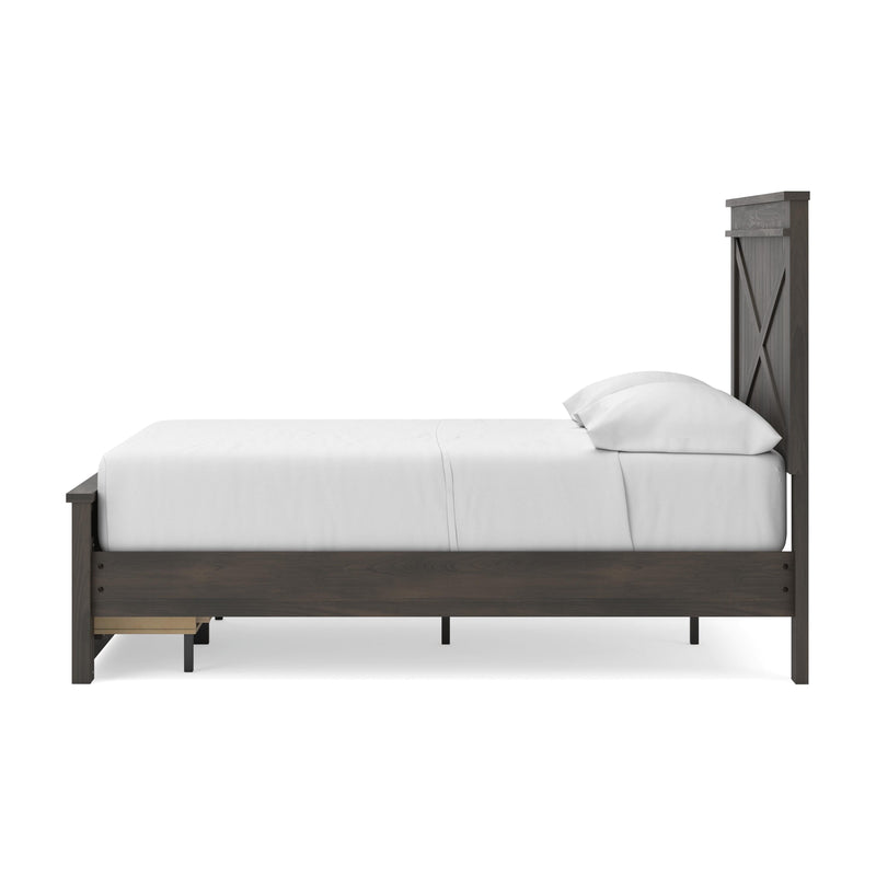 Vonitta Bay Dark Brown Full Panel Platform Storage Bed - PCB2648B9
