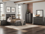 Vonitta Bay Dark Brown Full Panel Storage Bed - PCB2648B21