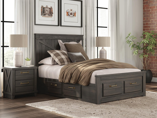 Vonitta Bay Dark Brown Full Panel Storage Bed - PCB2648B21