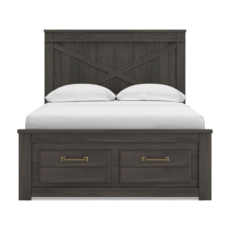 Vonitta Bay Dark Brown Full Panel Storage Bed - PCB2648B21