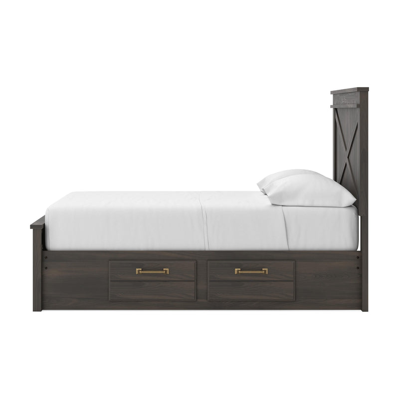 Vonitta Bay Dark Brown Full Panel Storage Bed - PCB2648B21