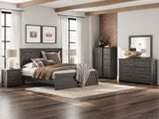 Vonitta Bay Dark Brown King Panel Bed - PCB2648B30