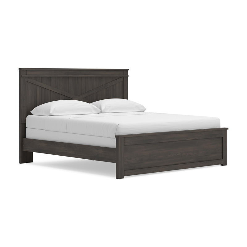 Vonitta Bay Dark Brown King Panel Bed - PCB2648B30
