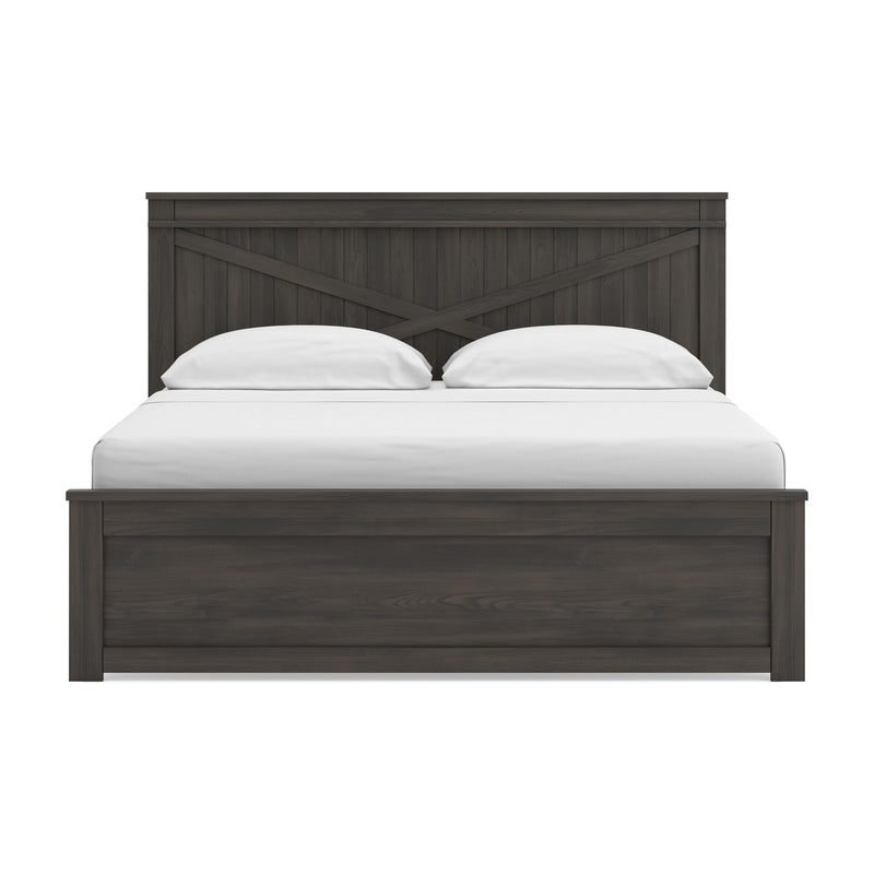 Vonitta Bay Dark Brown King Panel Bed - PCB2648B30