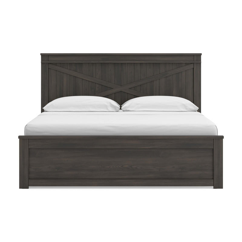 Vonitta Bay Dark Brown King Panel Platform Bed with Storage - PCB2648B26