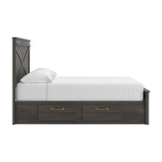 Vonitta Bay Dark Brown King Panel Platform Bed with Storage - PCB2648B26