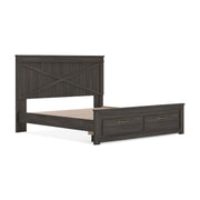 Vonitta Bay Dark Brown King Panel Storage Bed - PCB2648B25