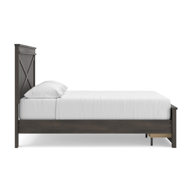 Vonitta Bay Dark Brown King Panel Storage Bed - PCB2648B25