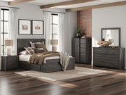 Vonitta Bay Dark Brown Queen Panel Bed with 2 Sided Storage - PCB2648B19