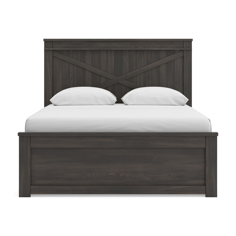 Vonitta Bay Dark Brown Queen Panel Bed with 2 Sided Storage - PCB2648B19