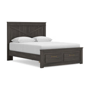 Vonitta Bay Dark Brown Queen Panel Storage Bed - PCB2648B10