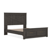 Vonitta Bay Dark Brown Queen Panel Storage Bed - PCB2648B10