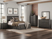 Vonitta Bay Dark Brown Queen Panel Storage Bed - PCB2648B22