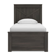 Vonitta Bay Dark Brown Twin Panel Bed with 2 Sided Storage - PCB2648B17