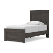 Vonitta Bay Dark Brown Twin Panel Bed with Storage - PCB2648B14