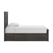 Vonitta Bay Dark Brown Twin Panel Bed with Storage - PCB2648B14
