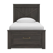 Vonitta Bay Dark Brown Twin Panel Storage Bed - PCB2648B20
