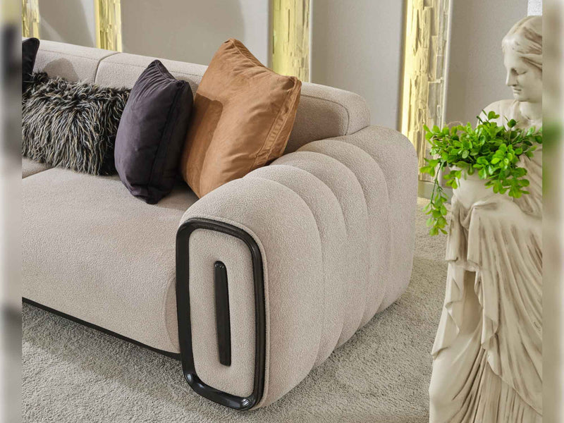 Voyance 4-pieces (2 Four Seat Sofa & 2 Chair) Livingroom Set Beige in Beige - 101-VOY-MUM45-4411