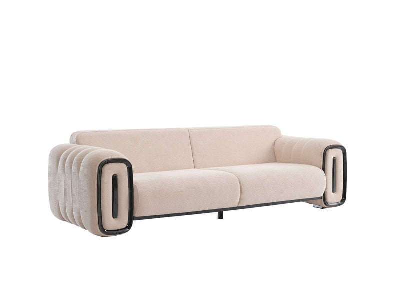 Voyance 4-pieces (2 Four Seat Sofa & 2 Chair) Livingroom Set Beige in Beige - 101-VOY-MUM45-4411