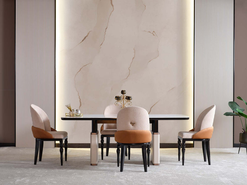 Voyance Diningroom (Dining Table & 6 Dining Chair) - 115-VOY-DT-6-SET
