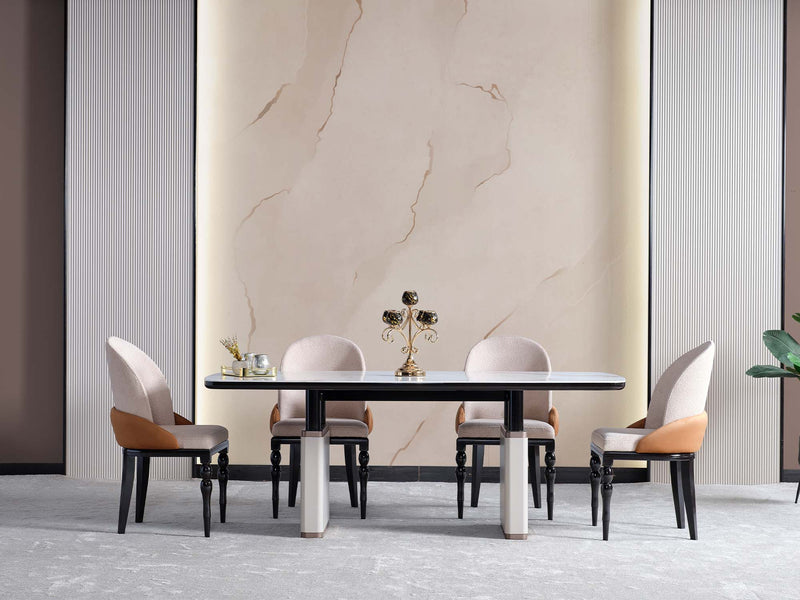 Voyance Diningroom (Dining Table & 6 Dining Chair) - 115-VOY-DT-6-SET