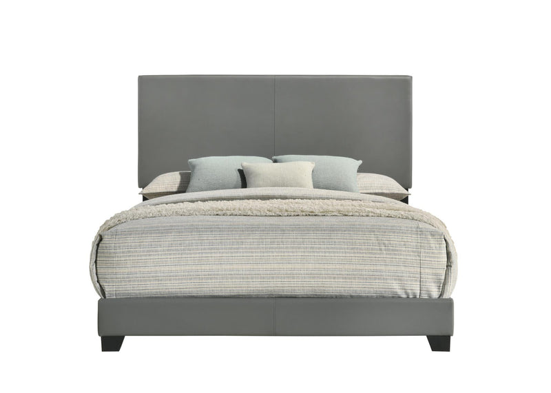 Wade - Bed, Upholstered, PU, Gray Queen Box: 1 of 1 Each - B185-Q-Bed
