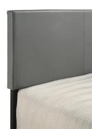 Wade - Bed, Upholstered, PU, Gray Queen Box: 1 of 1 Each - B185-Q-Bed