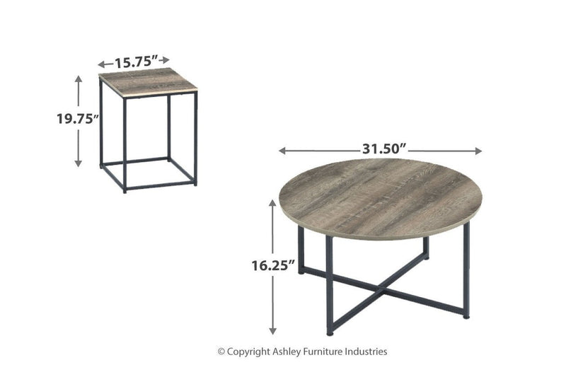 Wadeworth Two - tone Table (Set of 3) - Lara FurnitureOccasional Table Set