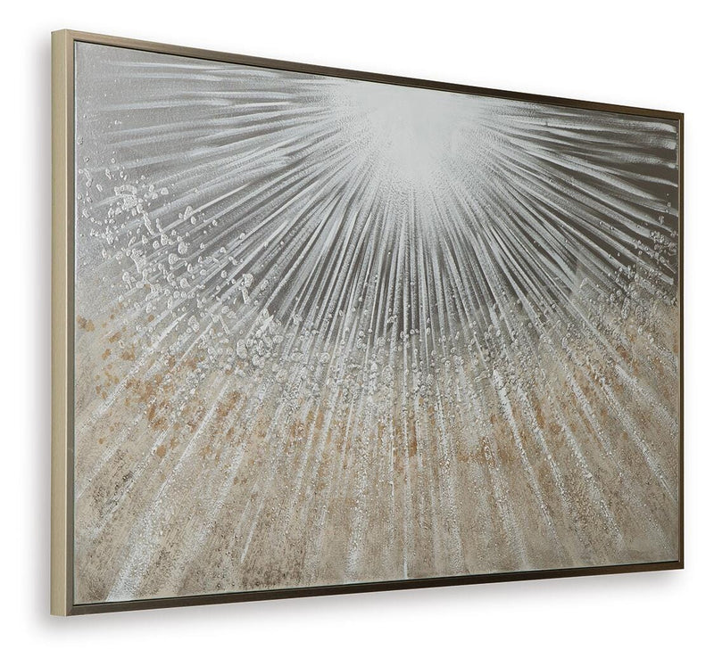 Waldard Gray/Taupe/White Wall Art - A8000501