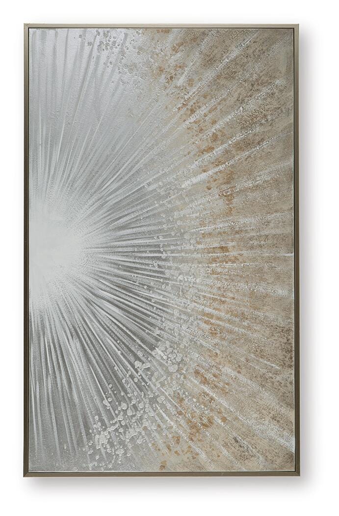 Waldard Gray/Taupe/White Wall Art - A8000501
