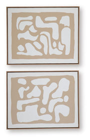 Waldett Beige/White Wall Art (Set of 2) - A8000503