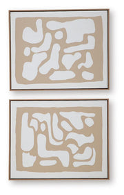 Waldett Beige/White Wall Art (Set of 2) - A8000503