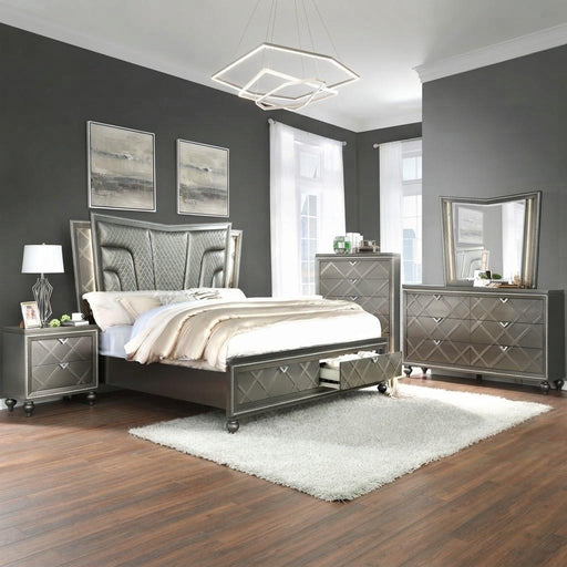 Wallace - 2 Drawers Charcoal Nightstand - B245-N