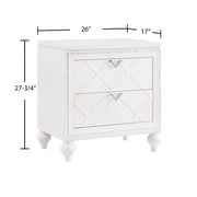 Wallace - 2 Drawers Cream Nightstand - B237-N