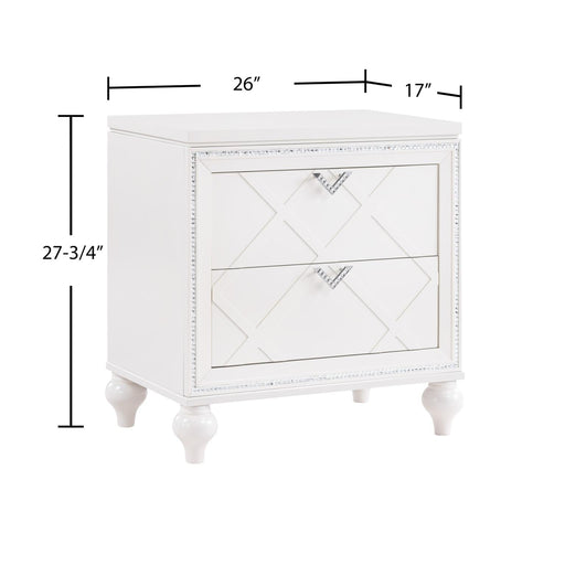 Wallace - 2 Drawers Cream Nightstand - B237-N