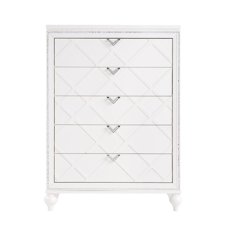 Wallace - 5 Drawers Cream Chest - B237-C