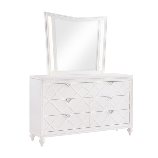 Wallace - Cream Mirror with LED Light - B237-M