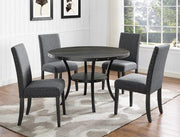 Wallace Gray/Black Round Dining Set - Lara FurnitureDining Room Set