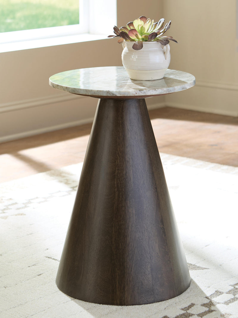 Waltnor Gray/White/Brown Accent Table - A4000720