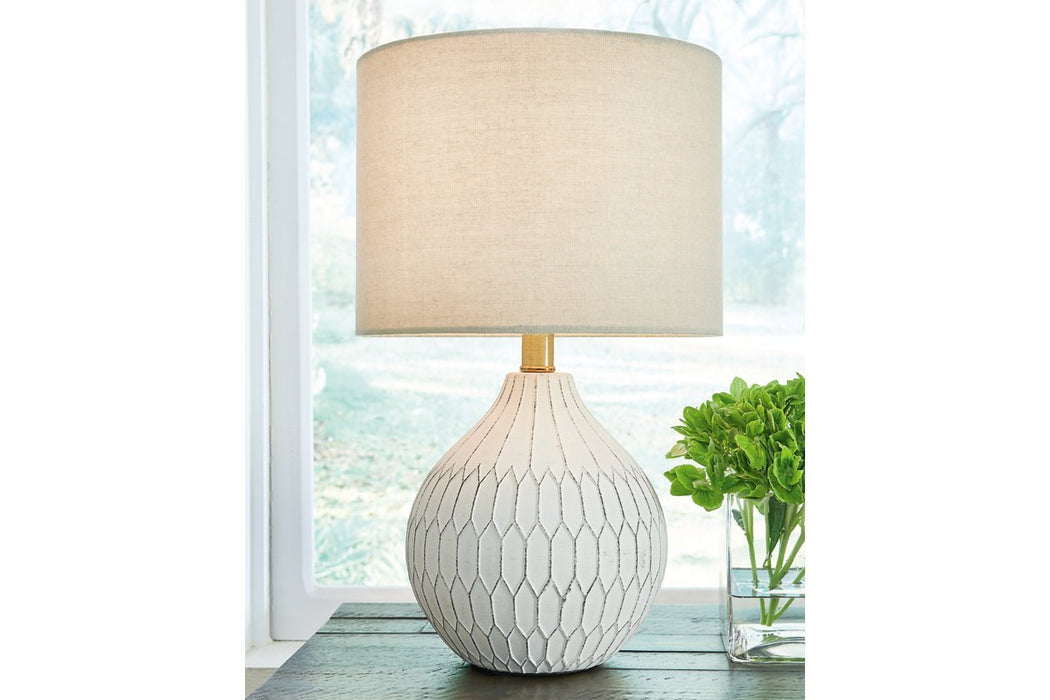 Wardmont White Table Lamp - Gate FurnitureTable Lamp