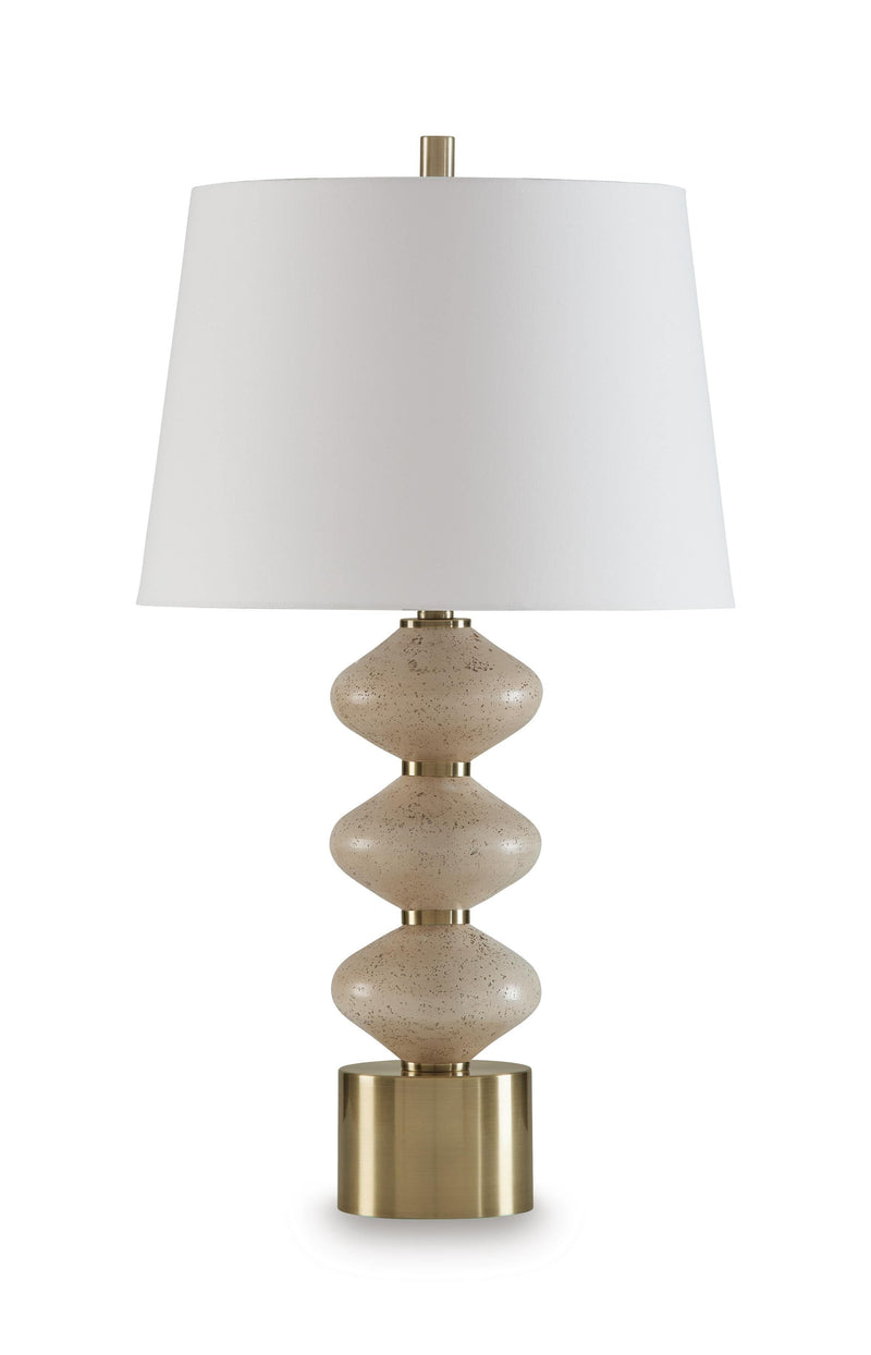 Wardthrone Beige/Gold Finish Table Lamp - L236124