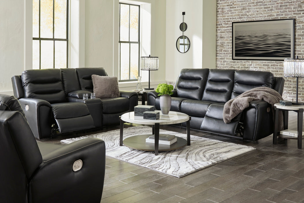 Warlin Black Power Reclining Living Room Set - Gate FurniturePower Reclining Living Room Set