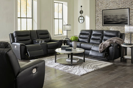 Warlin Black Power Reclining Living Room Set - Gate FurniturePower Reclining Living Room Set