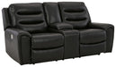 Warlin Power Reclining Loveseat with Console - Gate FurniturePower Reclining Loveseat