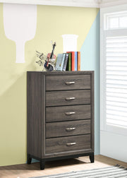 Watson 5-drawer Bedroom Chest Grey Oak - 212425