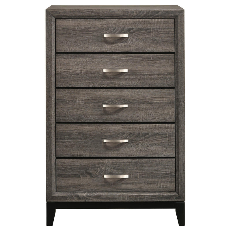 Watson 5-drawer Bedroom Chest Grey Oak - 212425